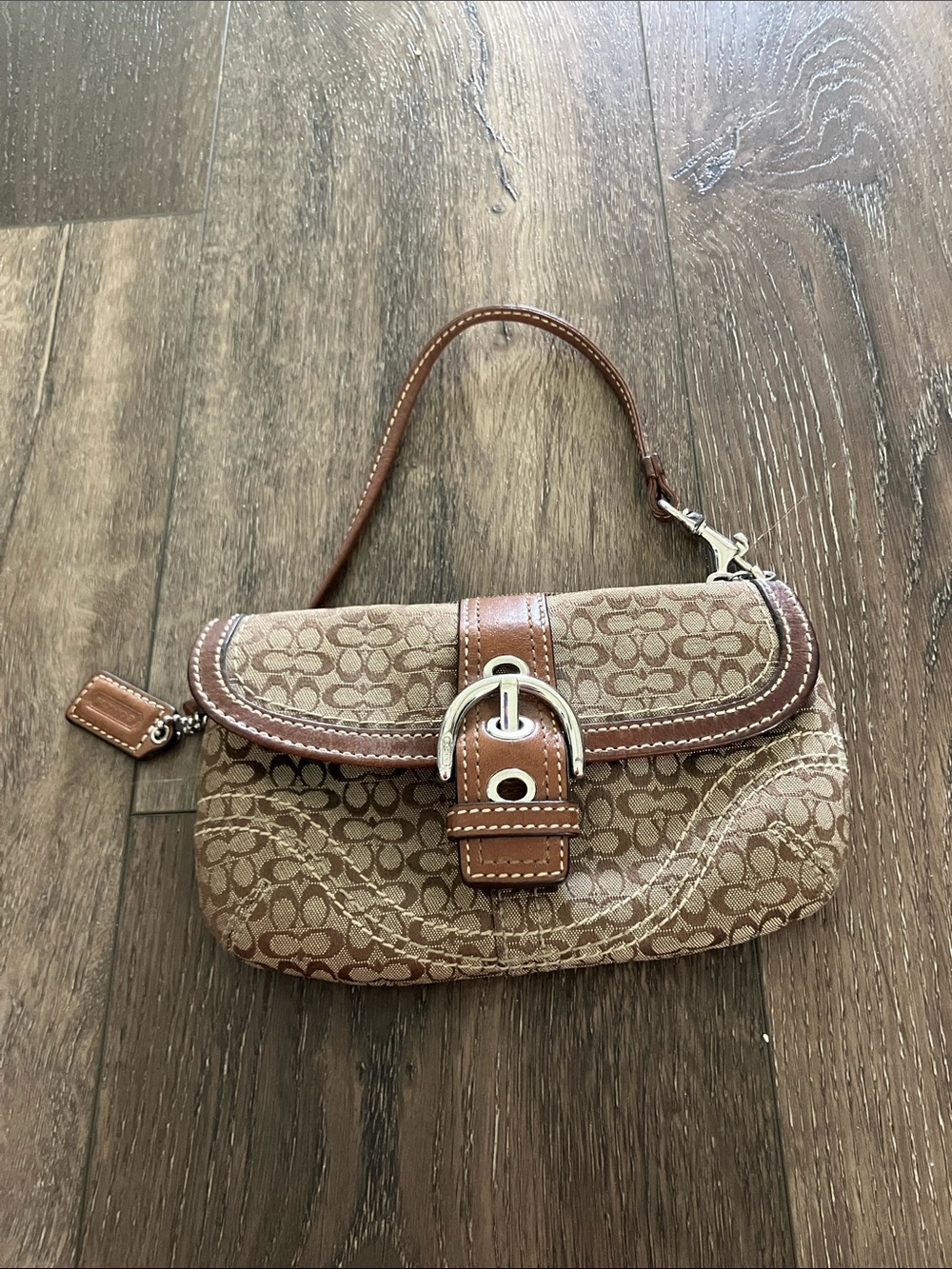Coach SoHo small bag/mini. Tan/Brown canvas